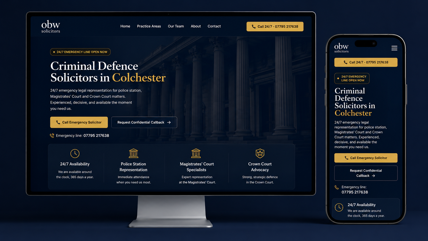 OBW Solicitors website redesign
